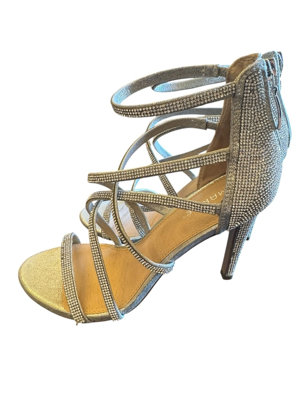 Maripe Sparkly Evening Heels with Rhinestone Detail size 9 - Picture 10 of 13